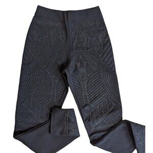 TOPSHOP Womens Black Beaded Leggings Size 2